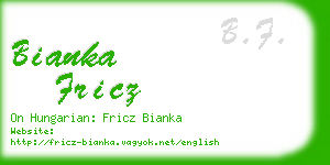 bianka fricz business card